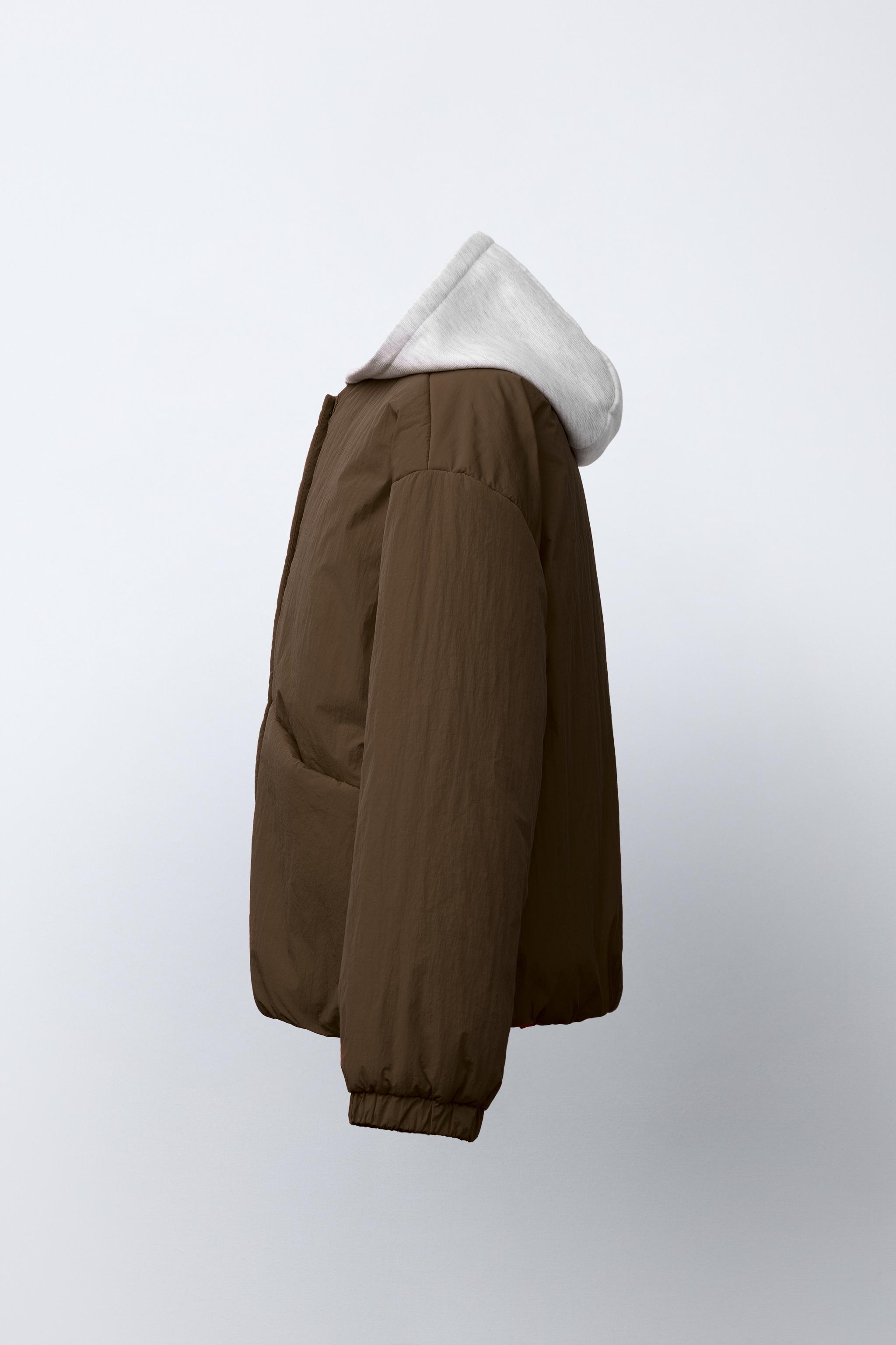 BLOUSON REMBOURRÉ À CAPUCHE EN MOLLETON